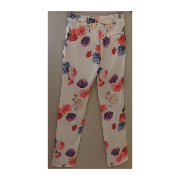 White floral printed slim fit pant *New* - Picture 4 of 5
